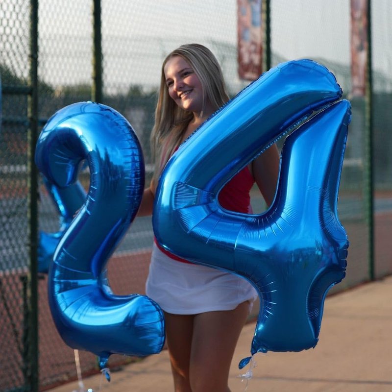 Navy Blue Number 22 Balloon 40 inch, 22 Number Balloons, 22nd Navy Blue Birthday Decorations, 22 Year Old Women Men Blue Party Supplies