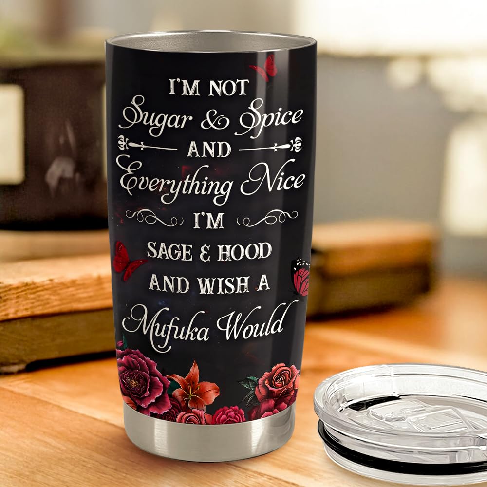 SANDJEST Sugar Skull Tumbler 20oz Stainless Steel Insulated Coffee Travel Mug Cup for Women Girls Gifts for Birthday Christmas Halloween