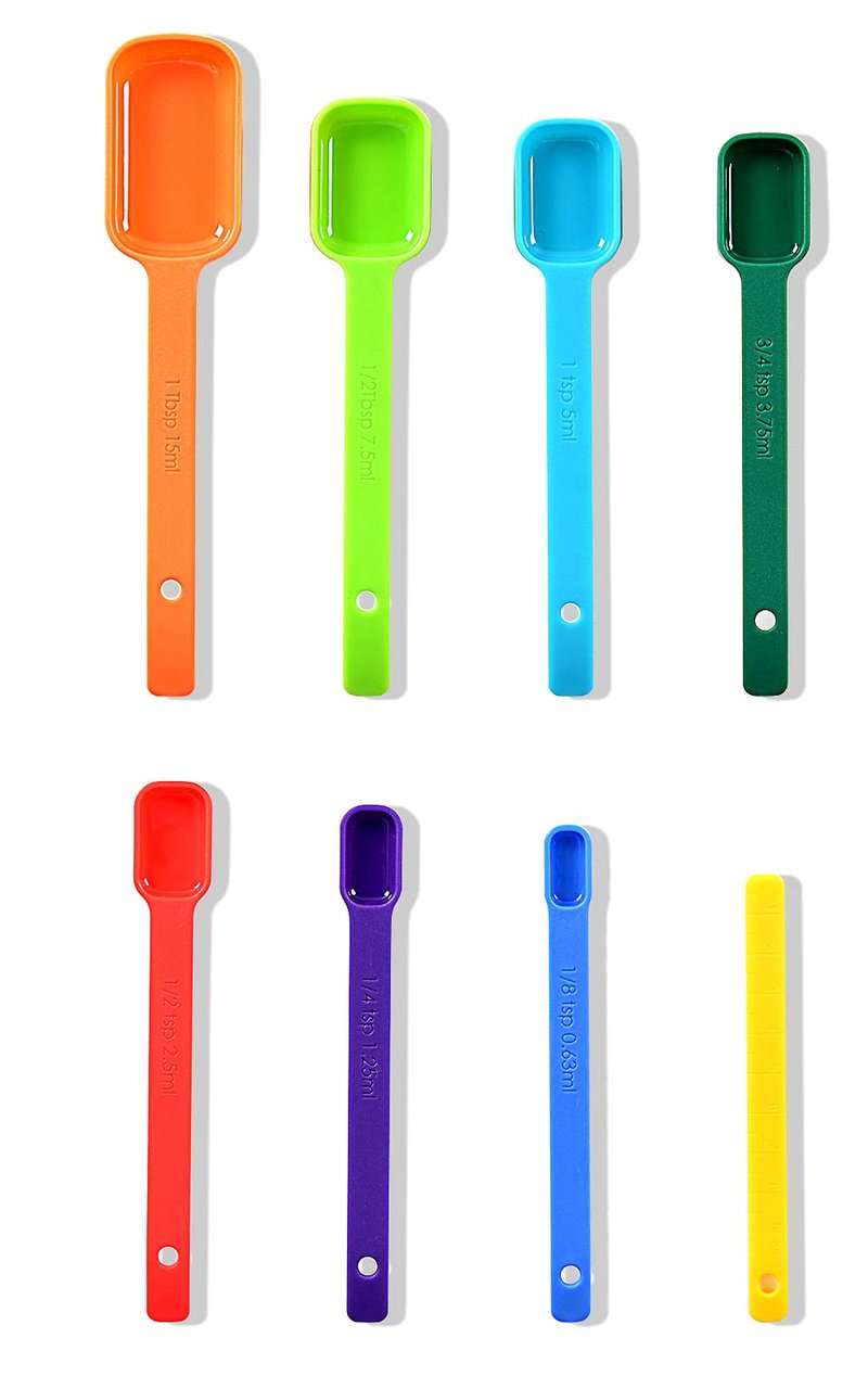 DOTINGHUX Measuring Cups and Spoons Set of 15,Assorted Colors