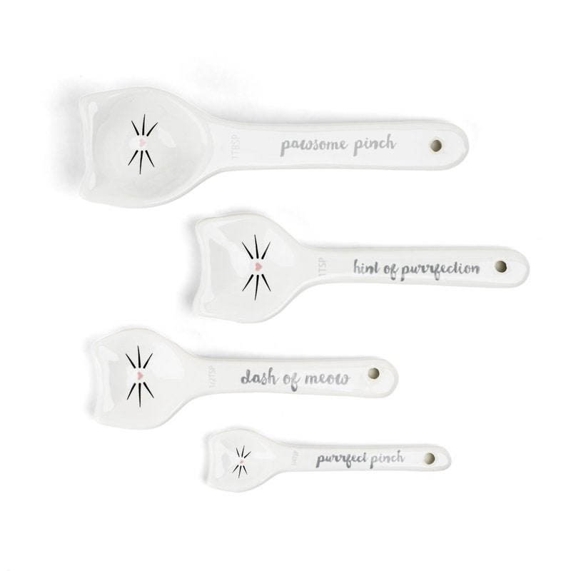 Lemon Ceramic Spoons Set: Lemon Shaped Measuring Spoons: 1 Tablespoon, 1 Teaspoon, 1/2 Teaspoon and 1/4 Teaspoon