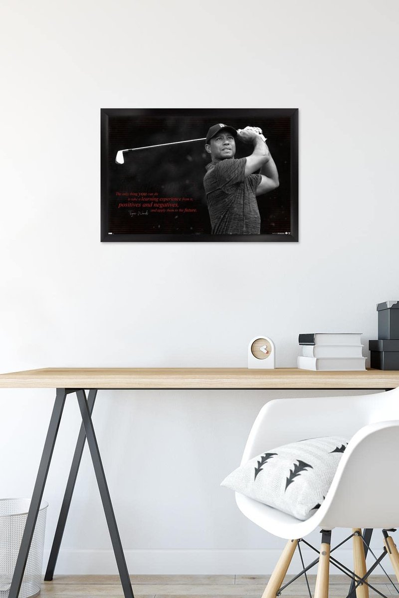 Trends International Tiger Woods - Future Wall Poster, 14.725" x 22.375", Black Framed Version