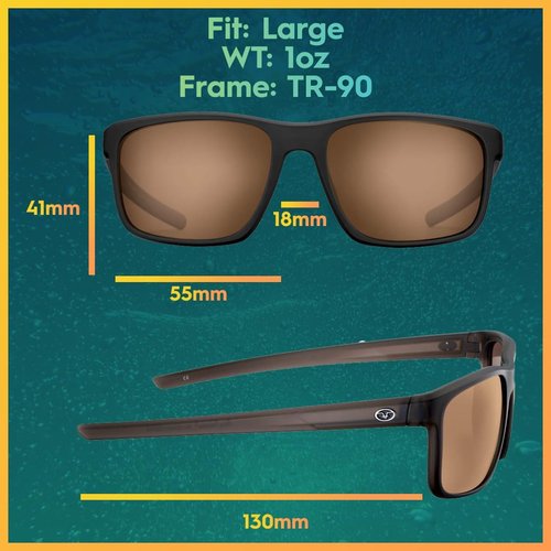 Flying Fisherman Rip Current Polarized Sunglasses with AcuTint UV Blocker for Fishing and Outdoor Sports