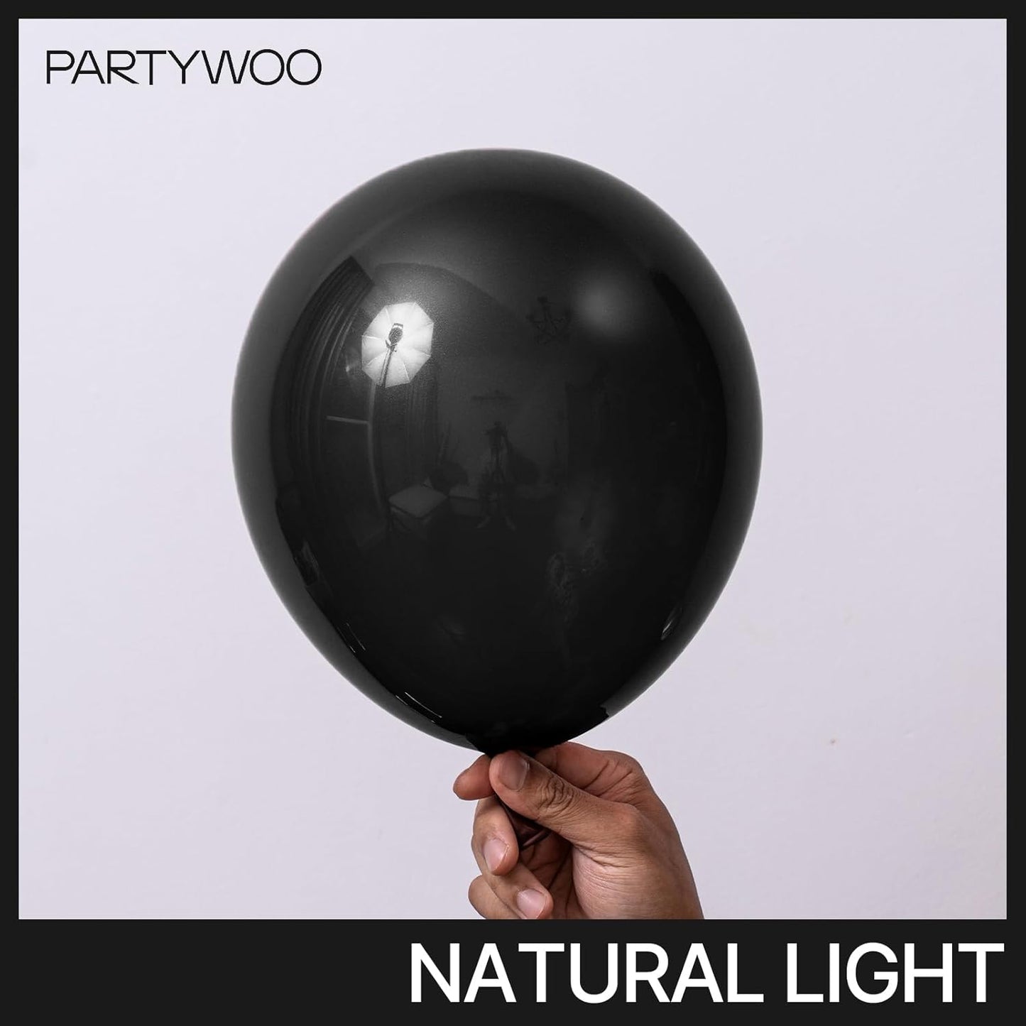 PartyWoo Black Balloons - 152-Piece Arch Kit with Various Sizes for Baby Showers, Birthdays & Anniversaries