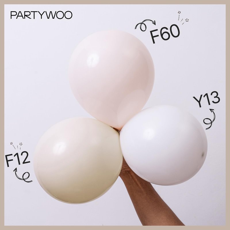 PartyWoo White Balloons 101pcs 12 Inch Matte White Latex Balloons for Wedding Bridal Graduation Engagement Baby Shower Gender Reveal Easter Anniversary Birthday Tea Party Decorations White-Y13