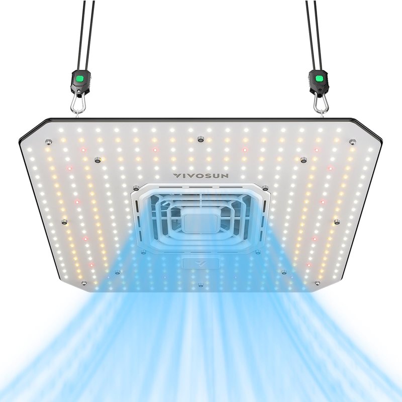 VIVOSUN AeroLight A100, Tunable Spectrum, LED Grow Light 100W w/Integrated Circulation Fan, Compatible with App, Used with Growhub Controller E42A/E25 to Achieve More Functions