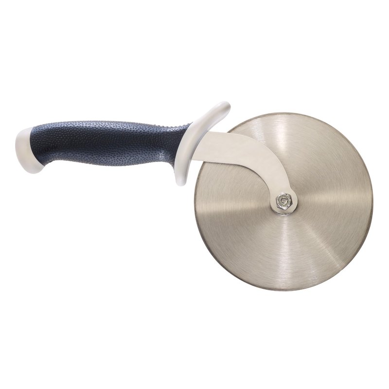 Mercer Culinary Millennia Pizza Cutter with White Handle, 5 Inch Wheel, Stainless Steel