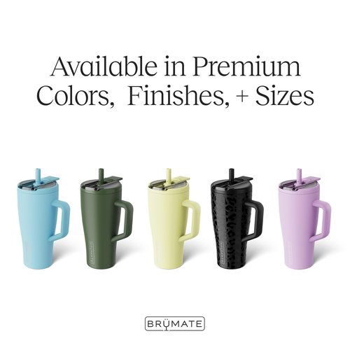 BrüMate Era Flip 40oz Tumbler with 100% Leakproof Covered Straw Lid | Hygienic Covered Straw | Insulated Stainless Steel Water Bottle with Handle | Cup Holder Friendly | BPA-Free (Java)