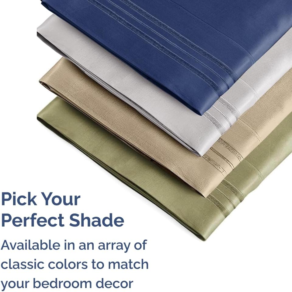 Queen Pillow Cases by [Brand Name] - Ultra Soft Hotel Quality Covers - Wrinkle Free & Fade Resistant - 10 Piece Set in Light Blue