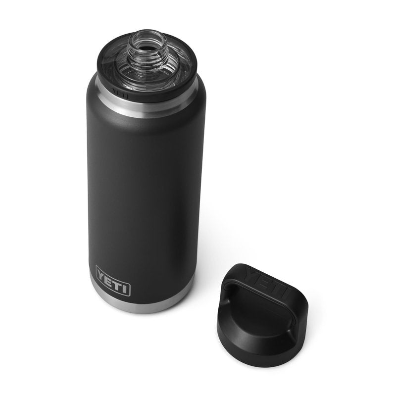 YETI Rambler 36 oz Bottle, Vacuum Insulated, Stainless Steel with Chug Cap, Black