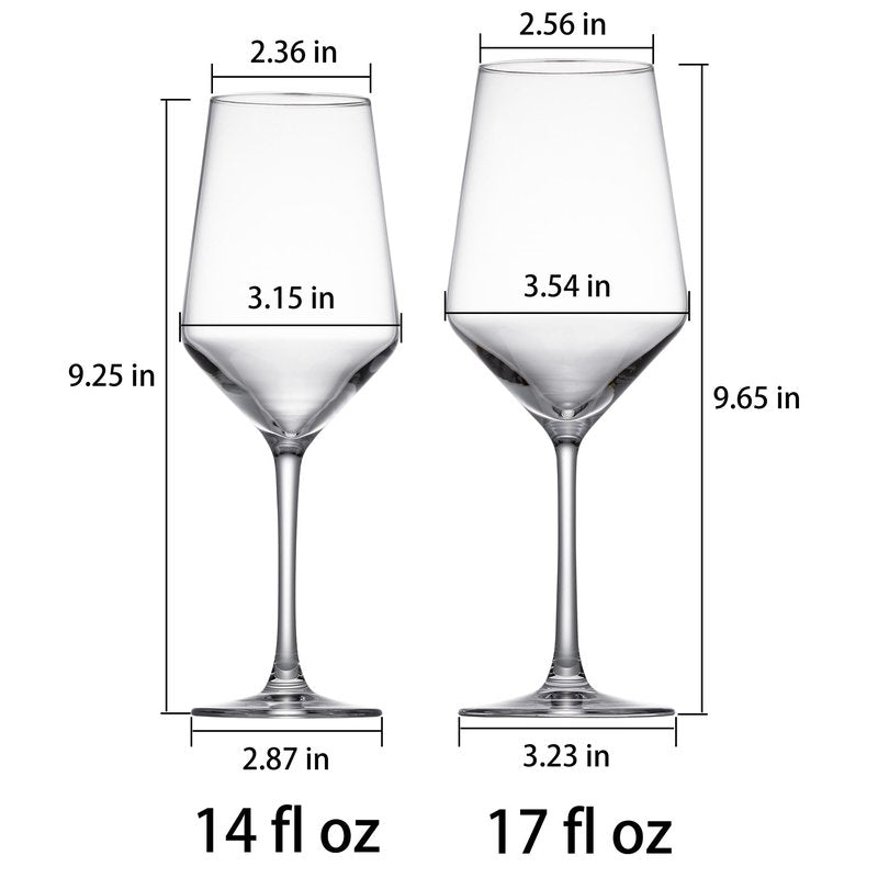 NORIMODA White Wine Glasses Set of 4, 14oz Lead-free Glassware With stem, Gift for Wine Lovers