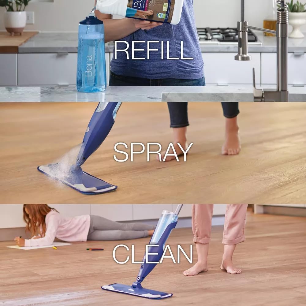 Bona Hardwood Floor Cleaner Refill - 128 Fl Oz | Safe, Effective Cleaning Solution for Wood Floors