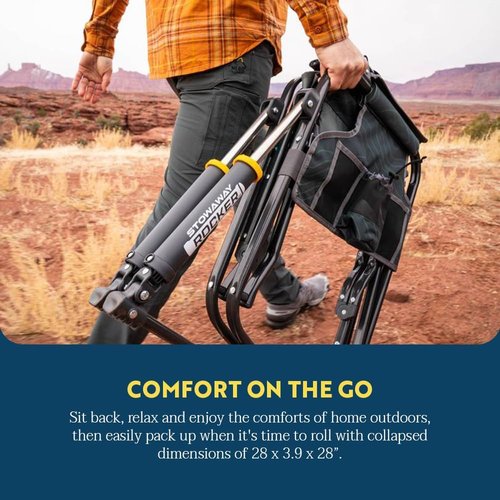 GCI Outdoor Stowaway Rocker - Portable Stealth Camo Folding Chair for Camping & Outdoor Use