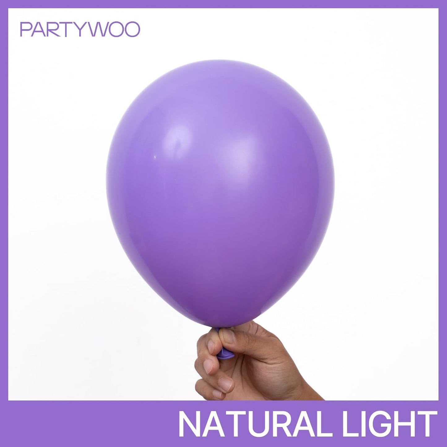PartyWoo Purple Balloons - 100 Pcs 10 Inch Light Pastel Lavender Latex Helium Balloons for Celebrations