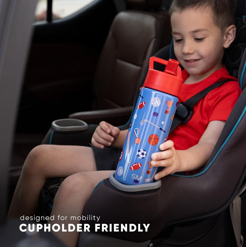 Simple Modern Paw Patrol Kids Summit Water Bottle with Straw Lid | 18oz Stainless Steel Cup Insulated Tumbler for Toddlers, School | Sunny Florals