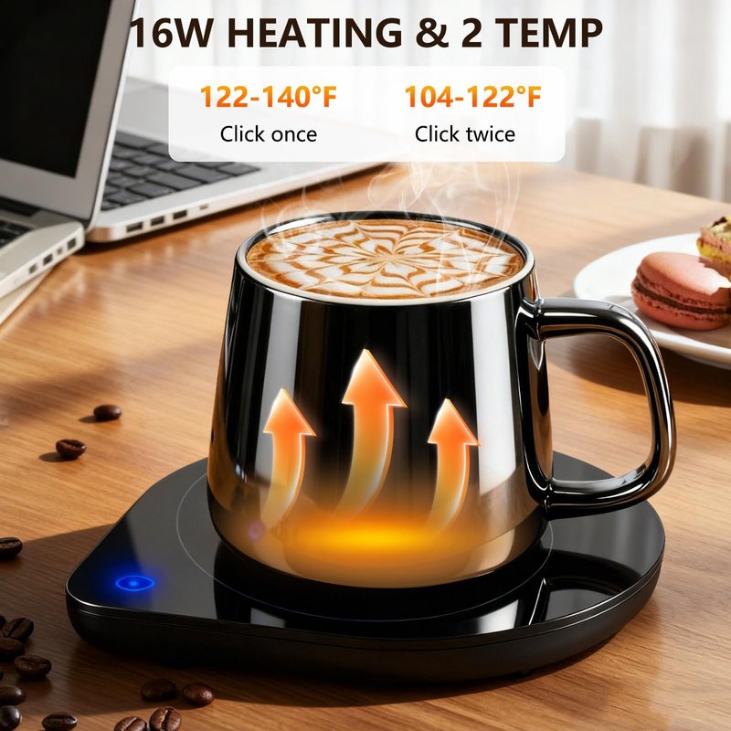 Mug Warmer with Cup Set: Yeewell Coffee Warmer for Desk - Electric Mug Heater with Adjustable Temperature - 2026 Gifts for Coffee Lover