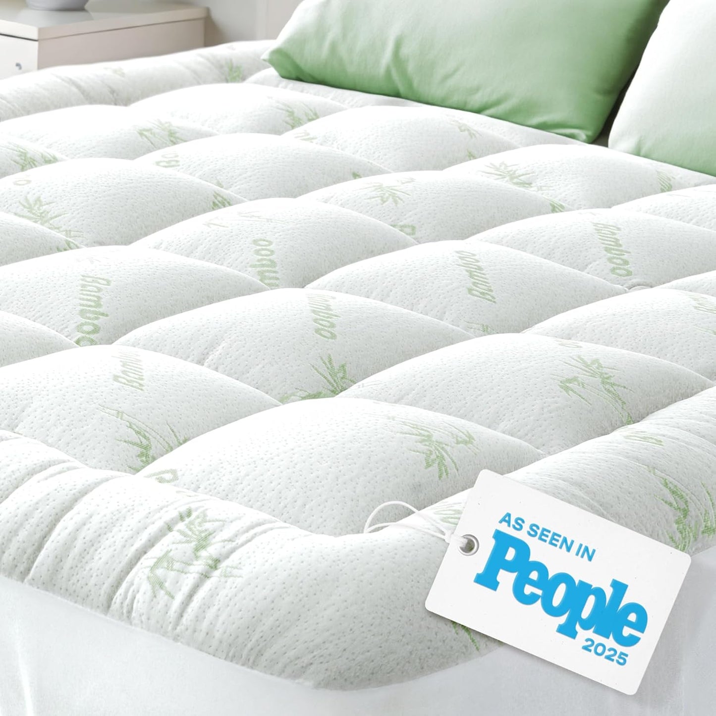 Niagara Sleep Solution Ultra Soft Mattress Topper | California King Size - Bamboo Viscose Pillow Top for Back Pain Relief & Cooling Comfort