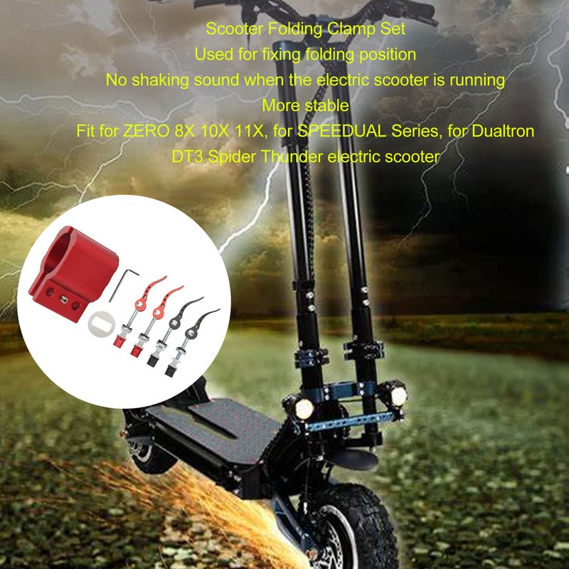 Alomejor Electric Scooter Lock,Quick Release Lever Easy Attachment Scooter clamp Rugged Design with Hex Wrench Included for commuters Urban Riders Daily Travel Security