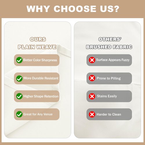 Fitable Ivory Rectangle Table Clothes, 6 Pack - 90 x 156 Inch - Reusable and Washable Tablecloths, Polyester Fabric Table Covers for Wedding, Party, Banquet, Formal Events