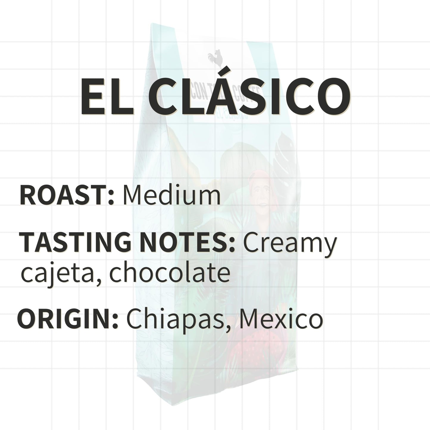 Con Todo Coffee, 100% Mexican Coffee, Medium Roast Coffee, El Clásico, Whole Bean Coffee, 8oz