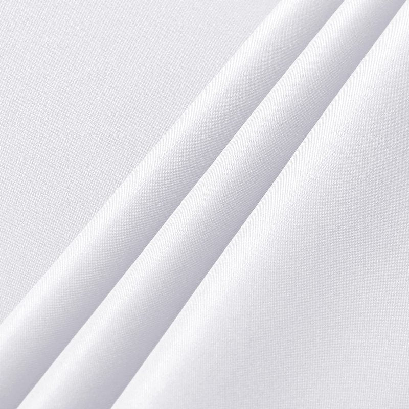sancua 2 Pack White Tablecloth 60 x 120 Inch, Rectangle 8 Feet Table Cloth - Stain and Wrinkle Resistant Washable Polyester Table Cover for Dining Tables, Buffet Parties and Camping