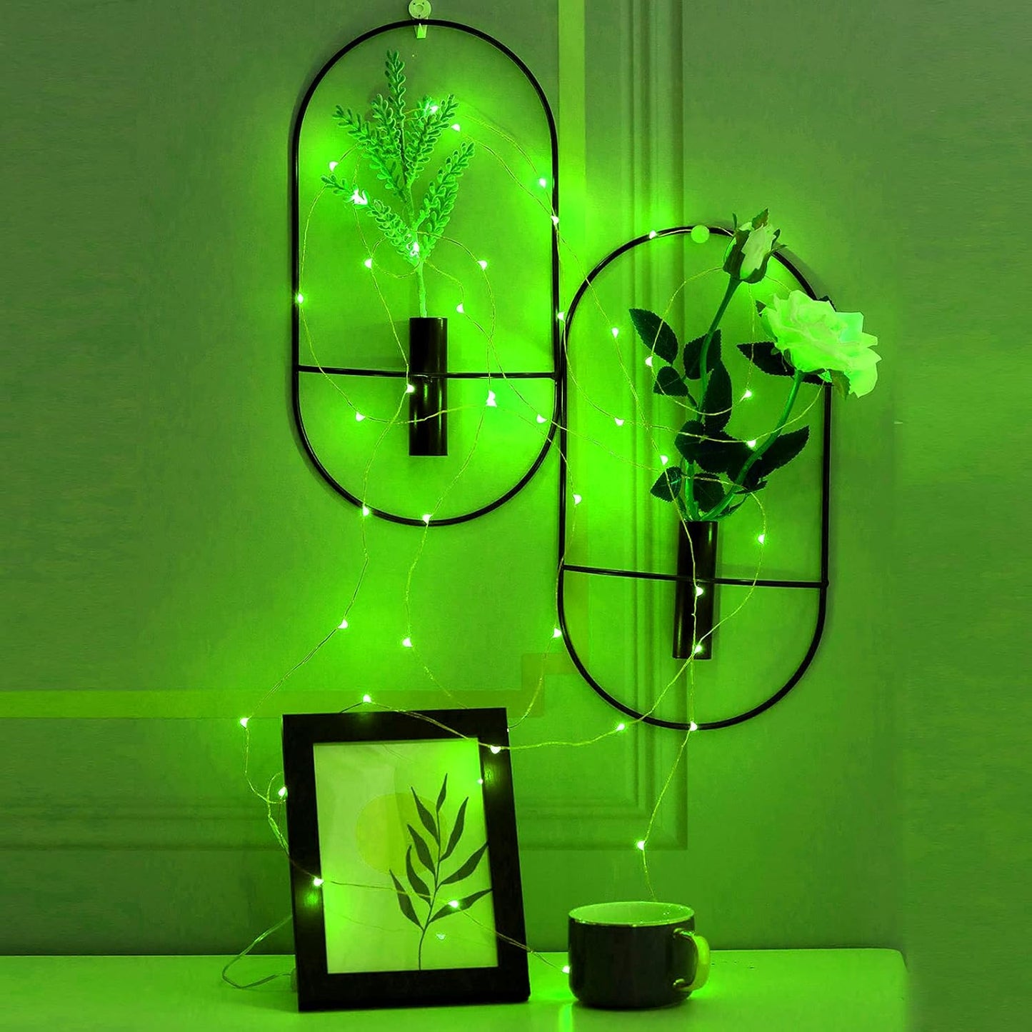 Ariceleo Mini St. Patrick's Day Fairy Lights - Battery Operated 4 Pack | 16ft Copper Wire LED String Lights