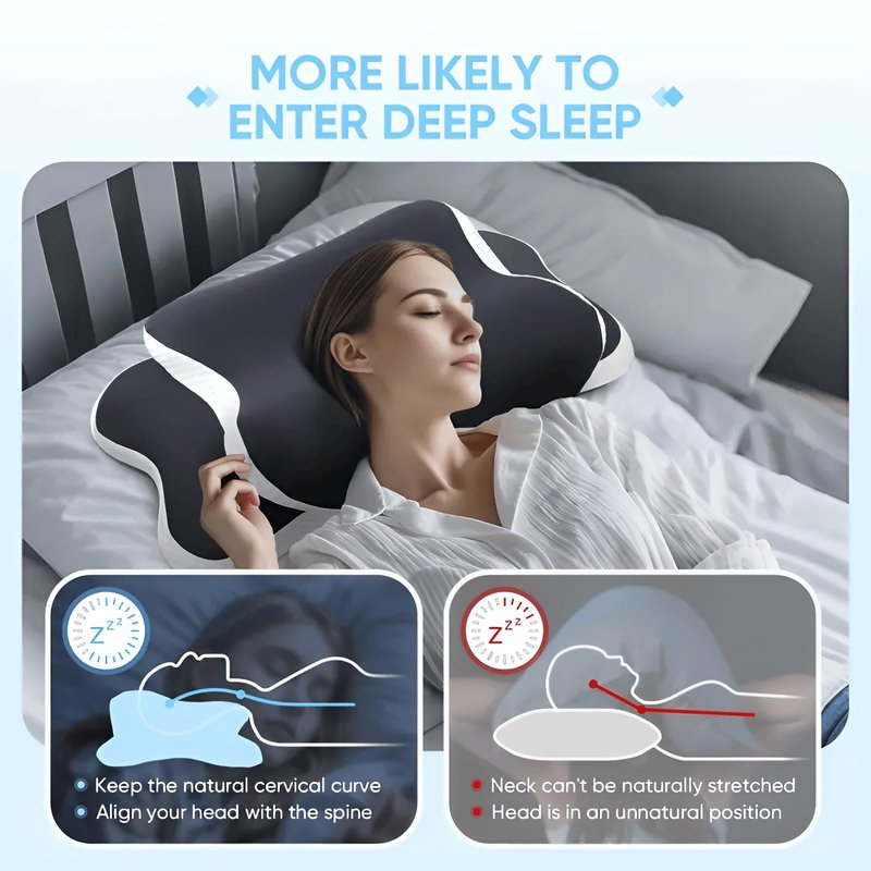 RUFOUS Orthopedic Cervical Pillow for Neck Pain Relief – Adjustable Contour Memory Foam, Dual-Height (4.3"/3.5"), Cooling Washable Cover, Orthopedic Neck Support for Side & Back Sleepers