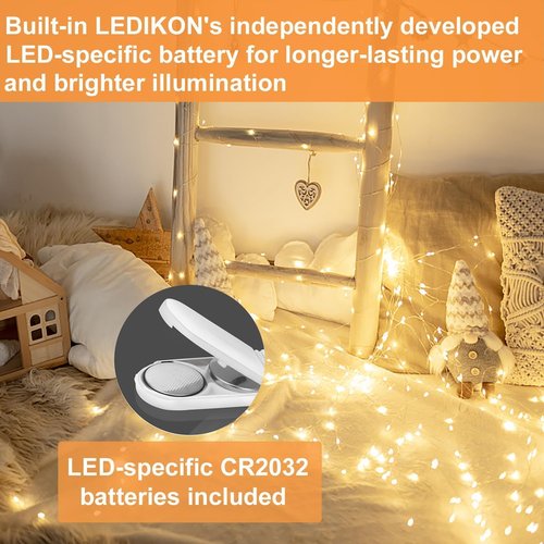 Fairy Lights 24 Pack - Battery Operated 3.3ft 20 LED Warm White String Lights for Weddings & DIY Decor