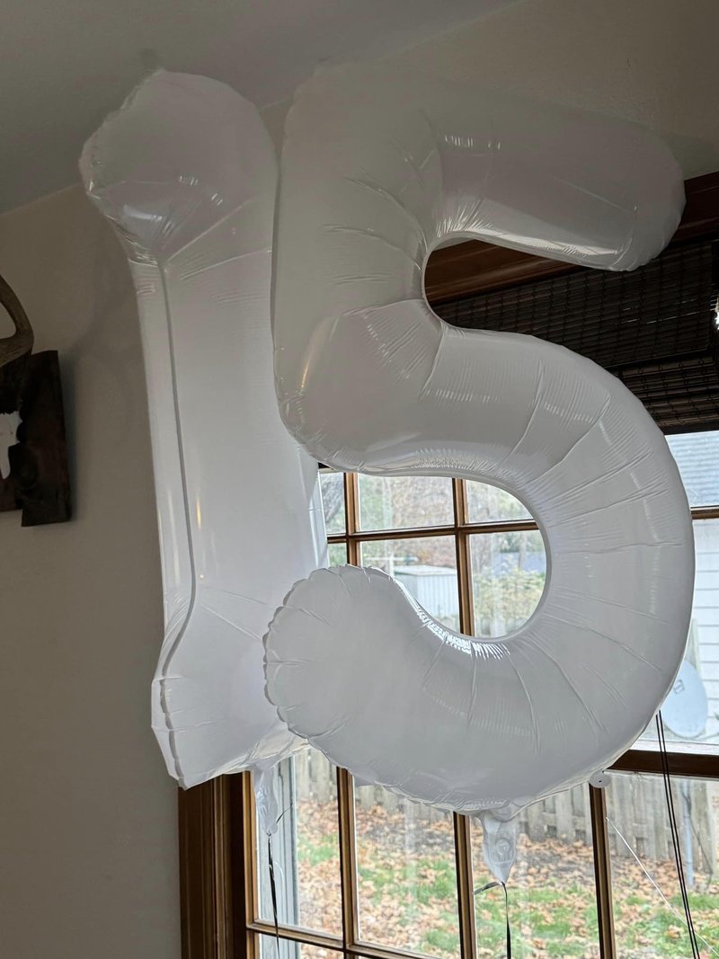 White Number 15 Balloon 40 inch, 15 Number Balloons, 15th White Birthday Decorations for Girls Boys 15 Year Old Party Supplies
