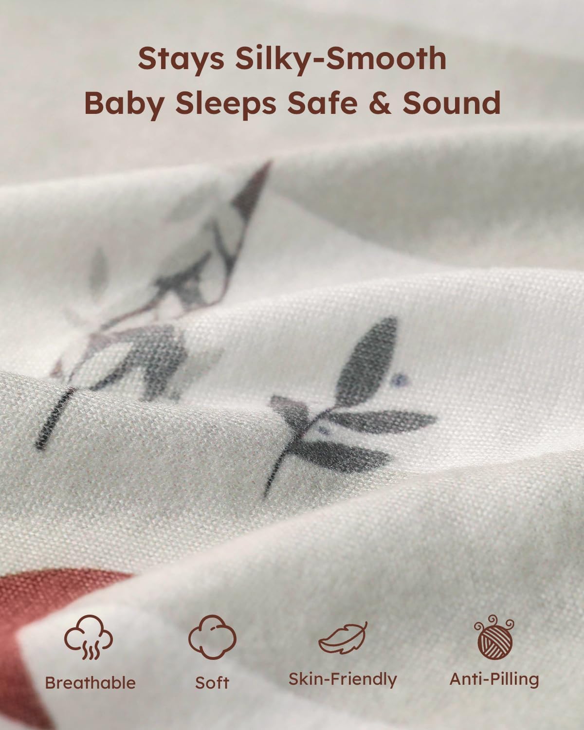 Yoofoss Baby Crib Sheets - Ultra Soft 2-Pack Fitted Sheets for Standard Cribs | Neutral Forest Bear Design 52x28