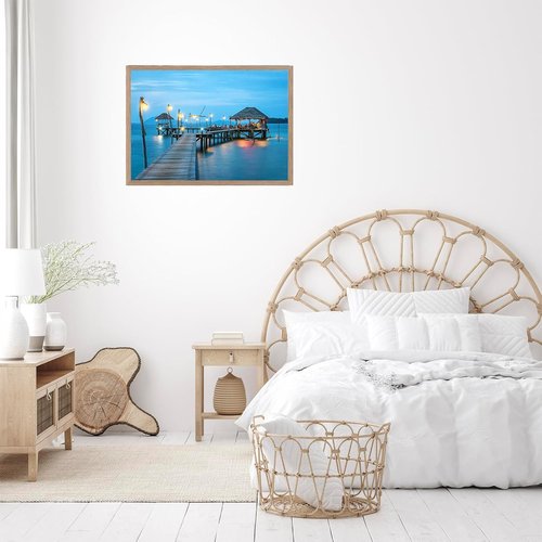 JCJMY 17x24 Rustic Brown Picture Frame - Versatile Wall Hanging for Horizontal & Vertical Photos