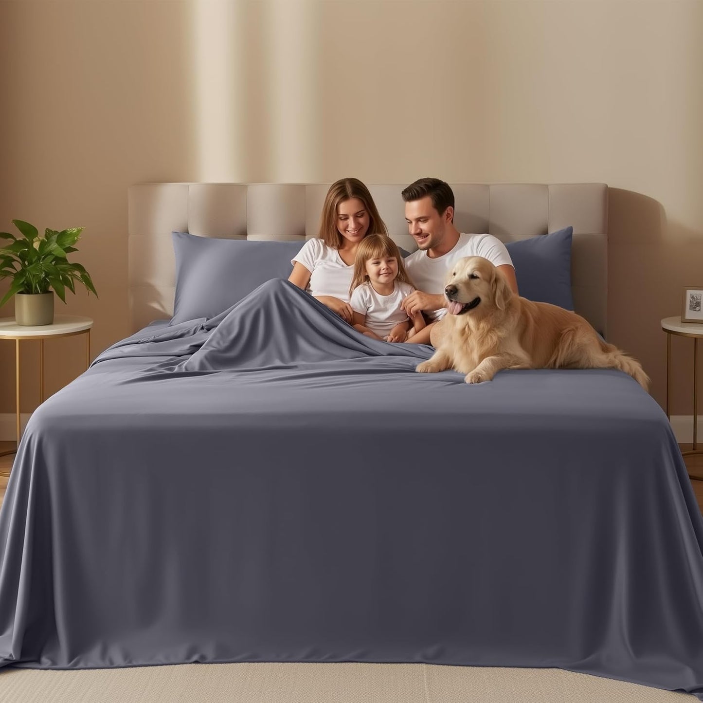 Utopia Bedding California King Sheet Set - Soft & Breathable 4-Piece Microfiber in Grey | Oeko Tex Certified