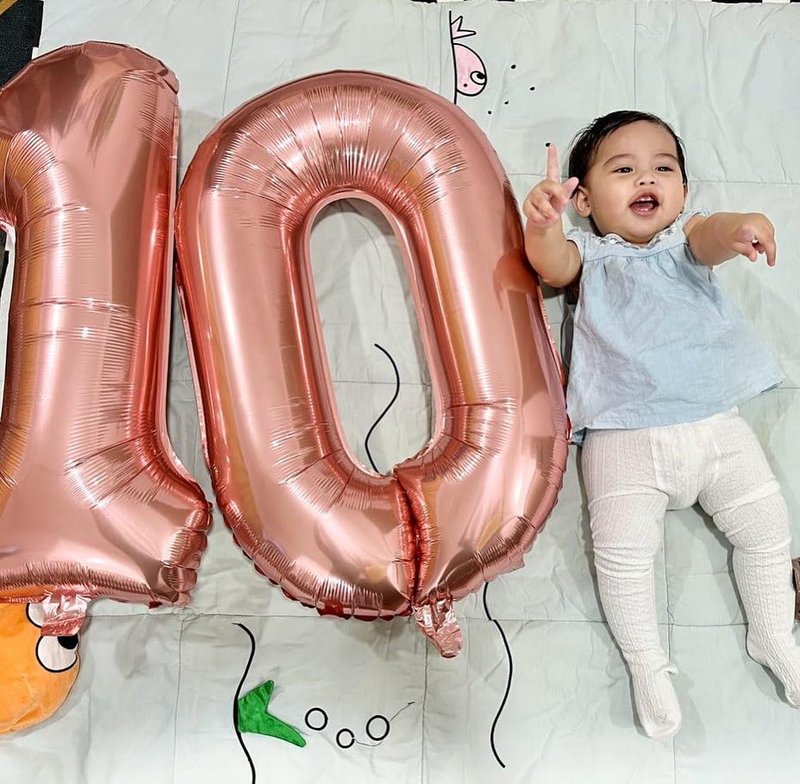 Rose Gold Number 27 Balloon 40 inch, 27 Number Balloons, 27th Birthday Decorations, 27 Year Old Women Men Rose Gold Party Supplies