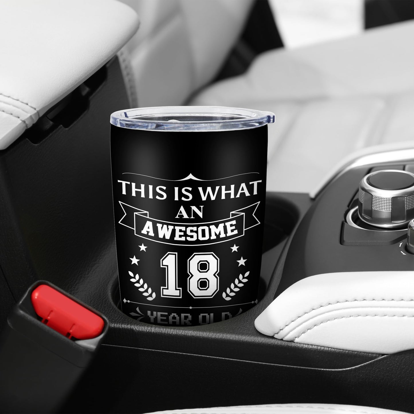 Vuxoye 18th Birthday Gifts for Boys, 18th Birthday Decorations for Boys, 18 Year Old Boy Birthday Gifts, Gift for 18 Year Old Boy, 2007 Bday Present for him, Happy 18th Bday Tumbler 20oz 1PC