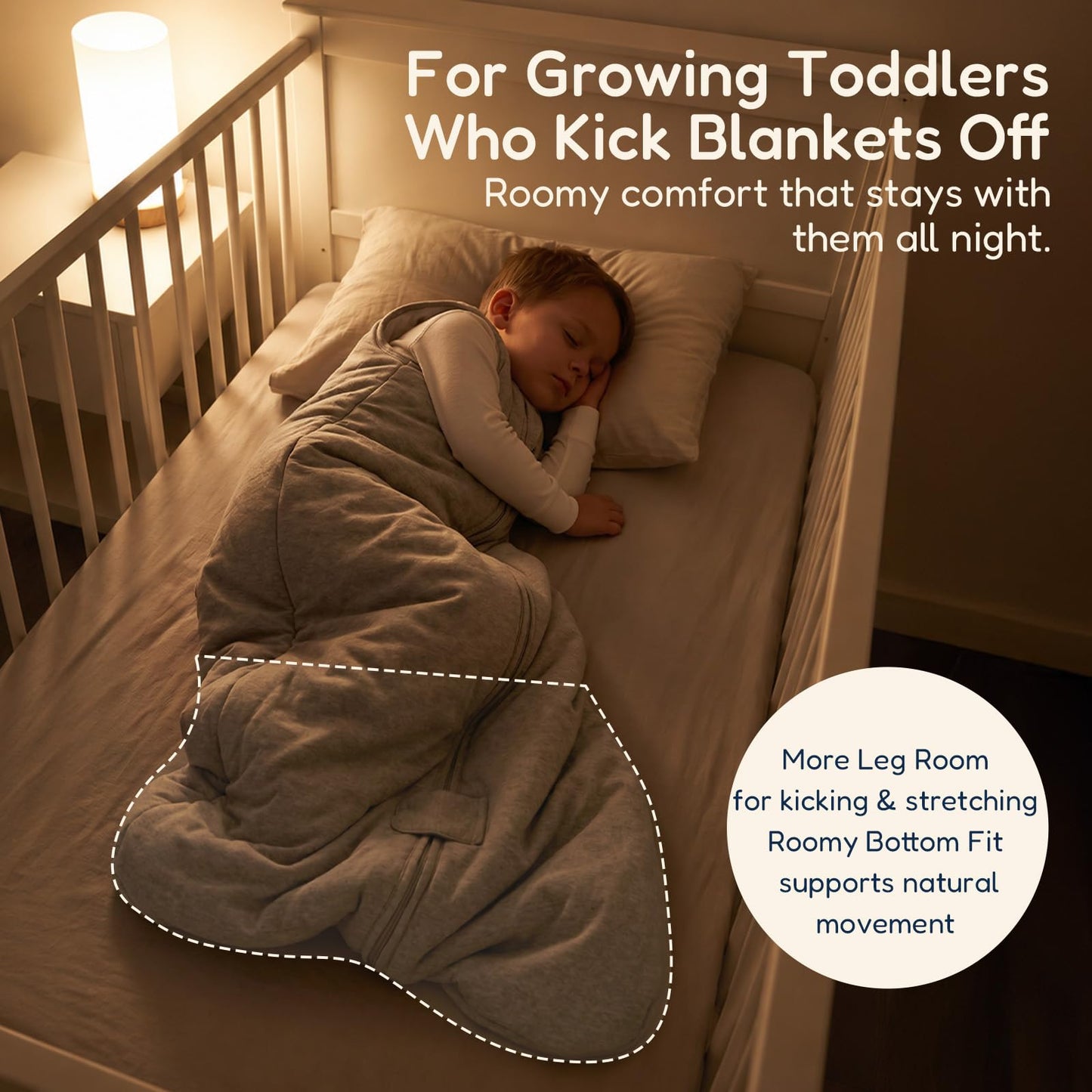 TotAha Toddler Sleep Sack 1.0 TOG for 2T-3T-4T, Soft Wearable Blanket Baby Sleep Bag with 2-Way Safe Zippers,Fluffy Extra Large Sleeping Sacks, Grey