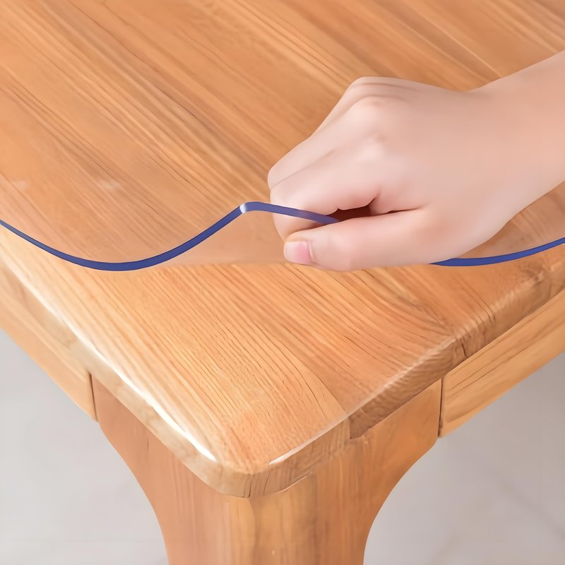 HoSwag 28"X60"Crystal PVC Table Cover Protector, Waterproof PVC Tablecloth, 2MM Thickened Protector for Table, Desk, Coffee Table, Workbench,Dresser, TV Stand, Counter