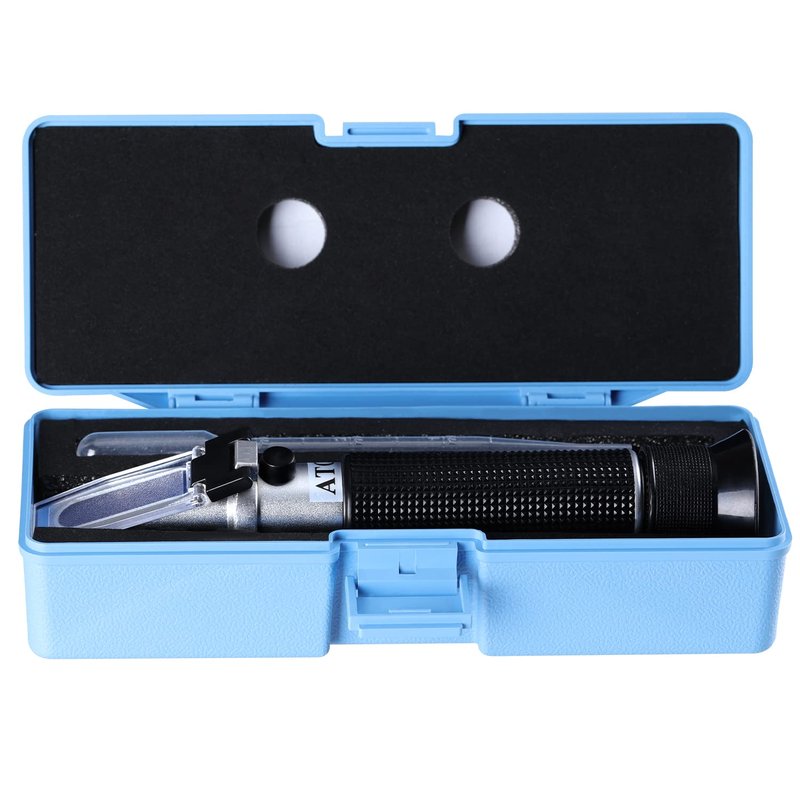 Optics Alcohol Refractometer Automatic Temperature Compensation Alcohol Meter 0~80% v/v Spirit Alcohol Content Measurement Tool Tester for Alcohol Liquor Production, Ethanol with Water Winemakers