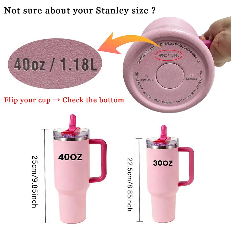 ANTAND 40oz Flip Straw Leak Proof Lid for Stanley H2.0 Quencher Protour Tumbler, 2 Pack Spill Proof Lid Replacement Straw Cover Top for 40 OZ Stanley Cup Accessories (White, Purple)