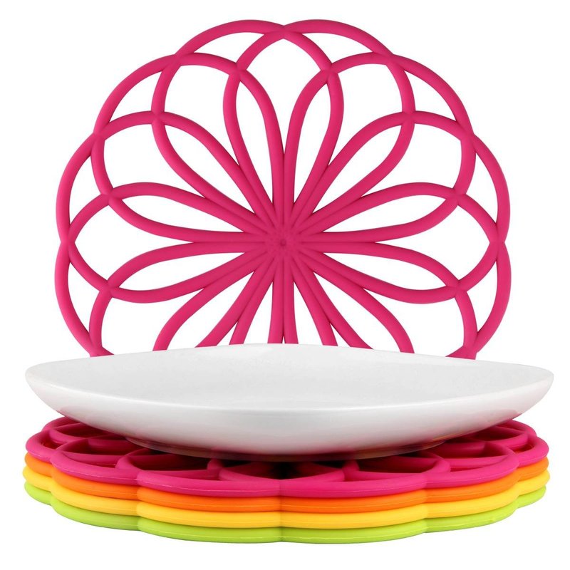 ME.FAN Silicone Trivet Mat - Kitchen Hot Pads for Pots & Dish - Insulated Teapot Trivet - Flexible, Durable, Non-Slip Large Coasters 3 Set Yellow