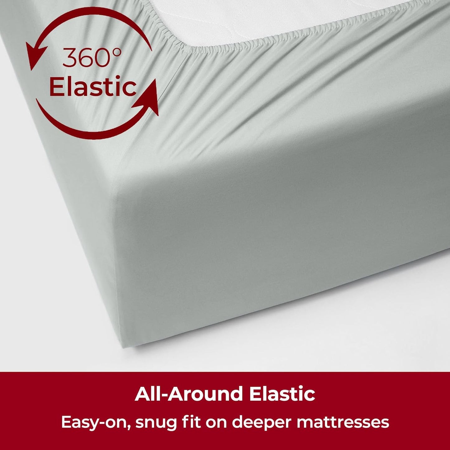 Mellanni Extra Deep Full Sheets - Ultra Soft Hotel Luxury Bedding | Wrinkle & Stain Resistant (Spa Mint, 4 PC)