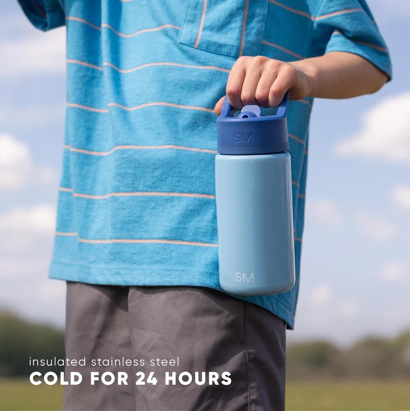 Simple Modern Kids Summit Water Bottle with Straw Lid | Trolls 14oz Stainless Steel Cup Insulated Tumbler Tumbler for Toddlers, School | Trolls Poppy Mashup