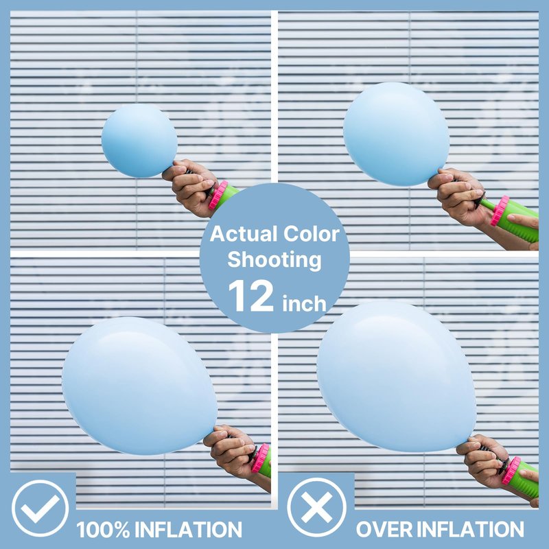 PartyWoo Baby Blue Balloons 100 pcs Different Sizes of 36 18 12 10 5 Inch Light Pastel Sky Aqua Blue Balloon Arch Kit Garland for Graduation Baby Shower Gender Reveal Party Decorations Blue-Q13