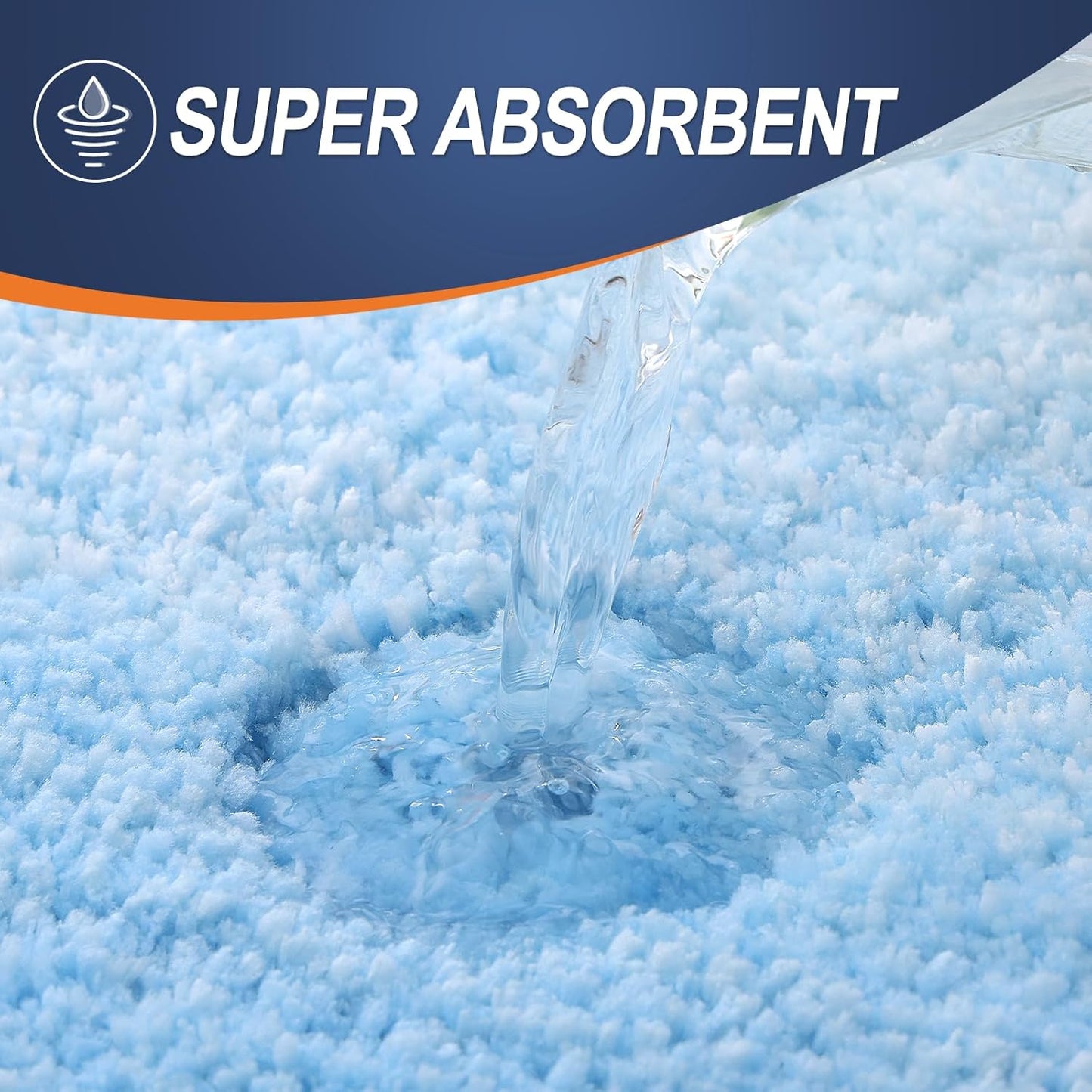 OLANLY Large Bathroom Rugs - Extra Soft Microfiber Mat 54x24 | Quick Dry & Machine Washable, Sky Blue