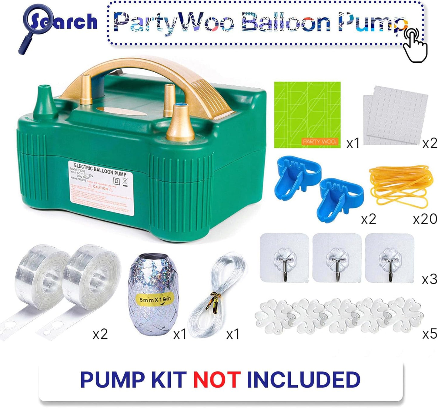 PartyWoo Black Balloons - 140-Piece Arch Kit with Various Sizes for Baby Showers, Birthdays & More