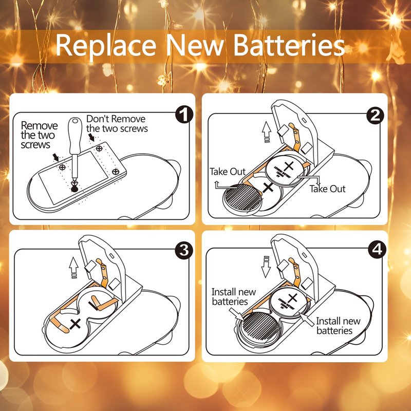 6 Pack Fairy Lights Battery Operated with Timer 2PCS Remote 6.5ft 20LED Warm White Twinkle Lights Waterproof Silver Wire Fireflies Lights DIY Mason Jar Wedding Party Christmas Centerpiece Table Deco