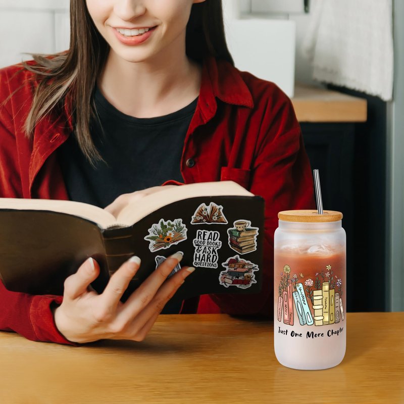 JSENGIFT Book Lovers Gifts, Bookish Book Lover Readers Gifts for Women Basket Set of 6