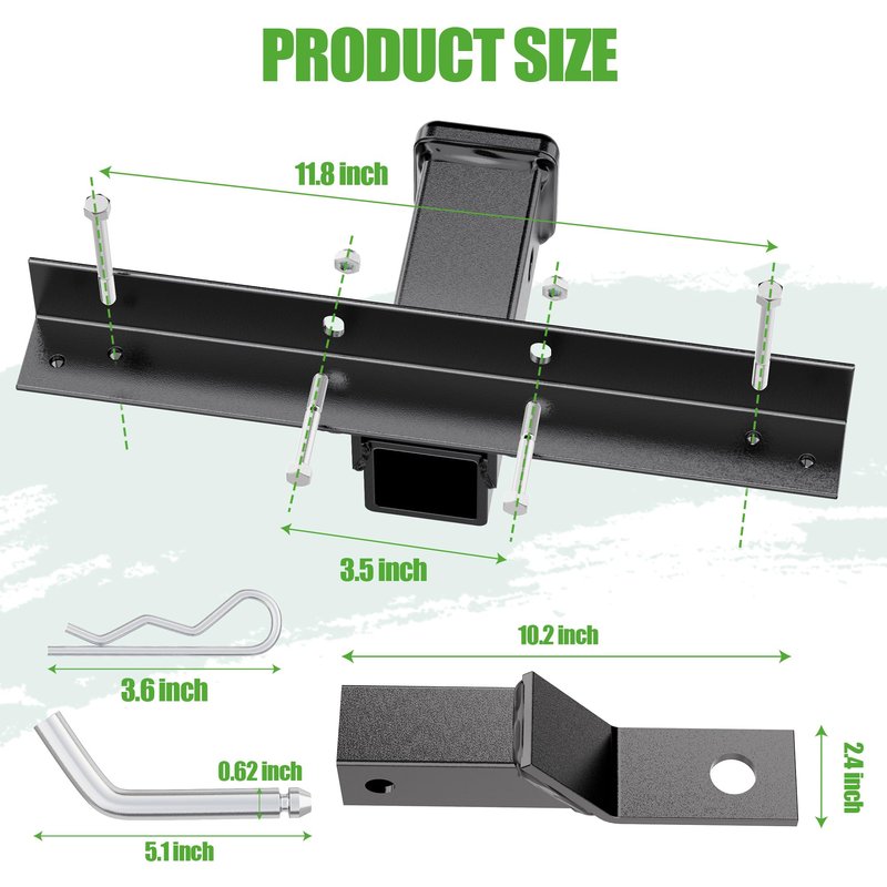 10L0L Golf Cart Bumper Hitch for Yamaha Drive G14 & G29 Golf Cart Models