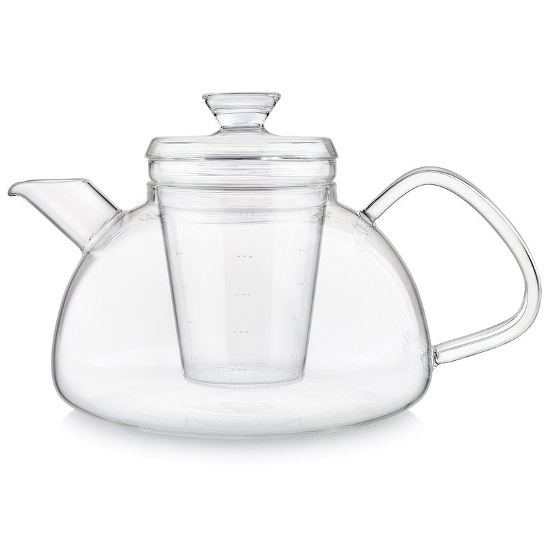 Teabloom Innovative Filtered Borosilicate Glass Teapot With Microdot Whole Leaf Tea Glass Infuser, 40 ounces – A Pure & Immersive Tea Experience – Tea Purist's Choice