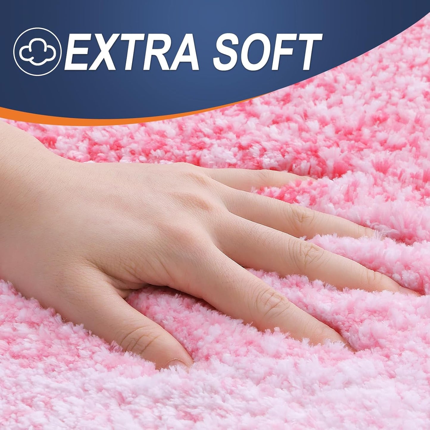 OLANLY Bathroom Runner Rug - Extra Soft Microfiber Mat, Quick Dry & Washable, 59x24 Inches | Pink