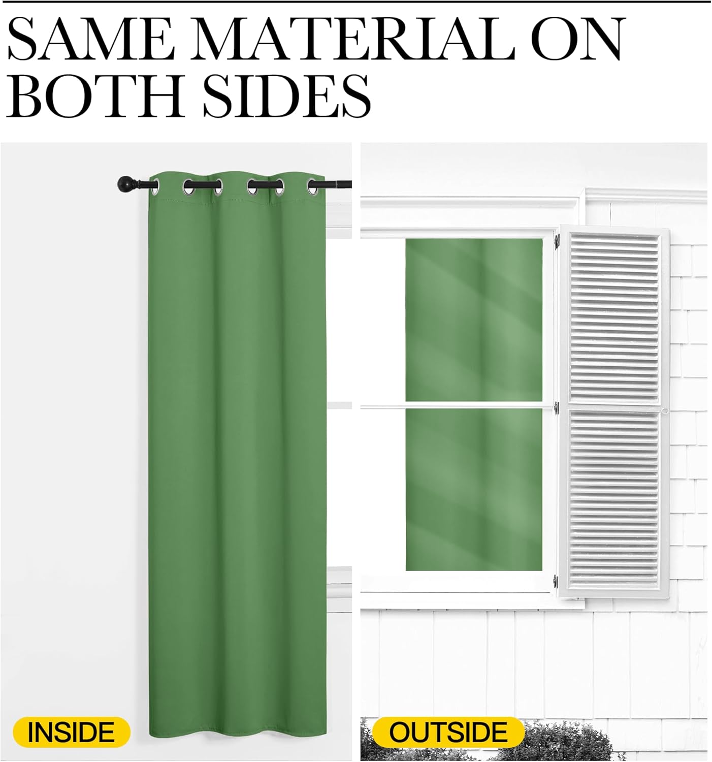 NICETOWN Blackout Curtains - Forest Green Thermal Insulated Drapes | 84 Inches Long, 2 Panels, 42 Inches Wide