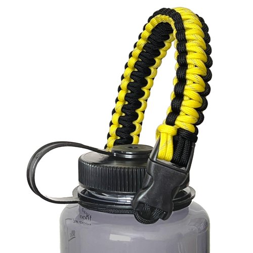 Gearproz Hydrocord Handle for Nalgene Water Bottles, Fits Wide Mouth Water Bottles, Durable Carrier, Secure Accessories, Compatible with 32oz, 36oz, 48oz Water Bottle (Yellow)